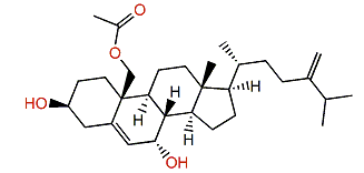 Ergosta-5,24(28)-dien-3b,7b,19-triol 7-acetate